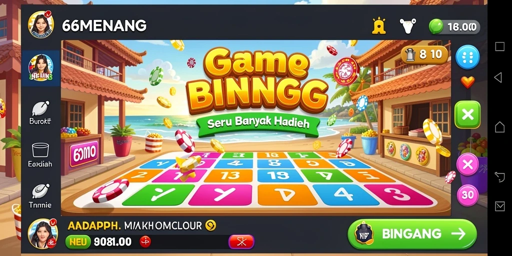 Screenshot gameplay 66MENANG yang menampilkan keseruan permainan Bingo.