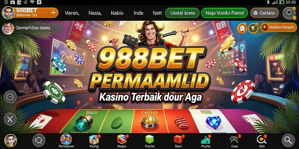 Tampilan utama 988BET yang penuh aksi dan menarik.