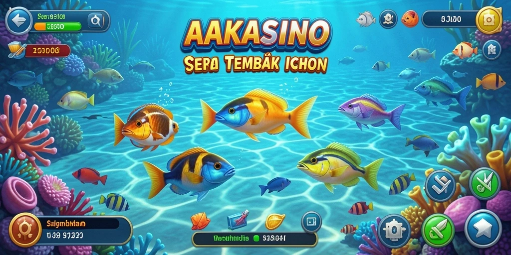 Screenshot AAKASINO menampilkan aksi menembak ikan yang mendebarkan.