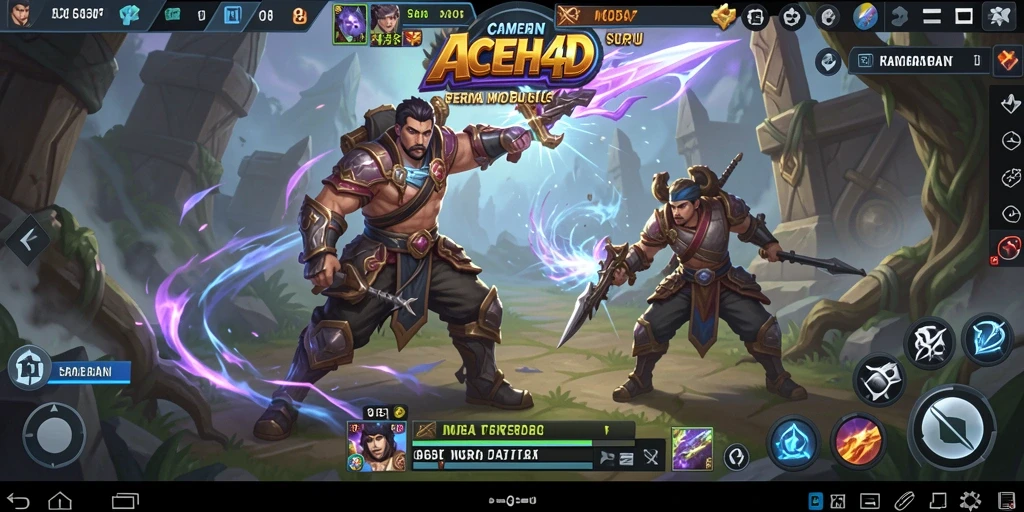 Screenshot ACEH4D menampilkan aksi seru di arena pertarungan MOBA.