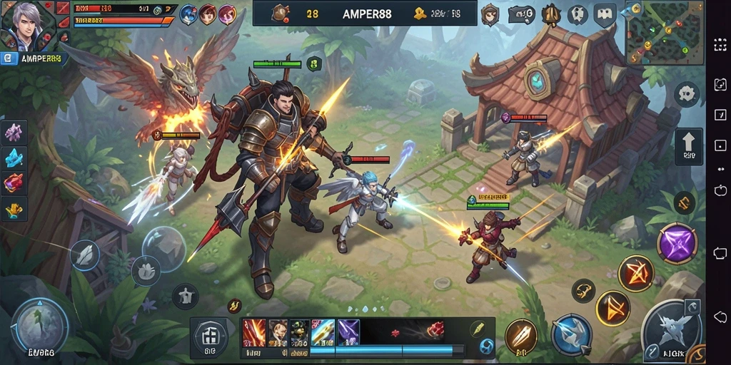 Tampilan gameplay seru dan interaktif dari AMPER88 dalam aksi SLG.