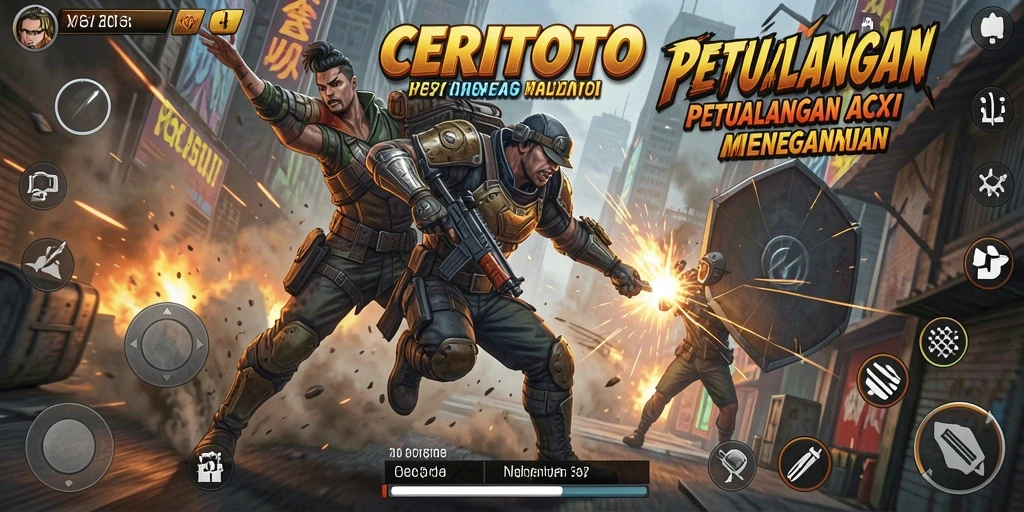 Tampilan gameplay CERITOTO yang penuh aksi dan petualangan.