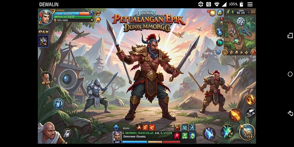 Tampilan gameplay seru di dunia fantasi DEWALIN.