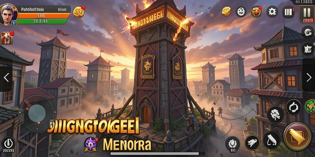 Tampilan menarik dari gameplay DINGDONGTOGEL dengan strategi menara.