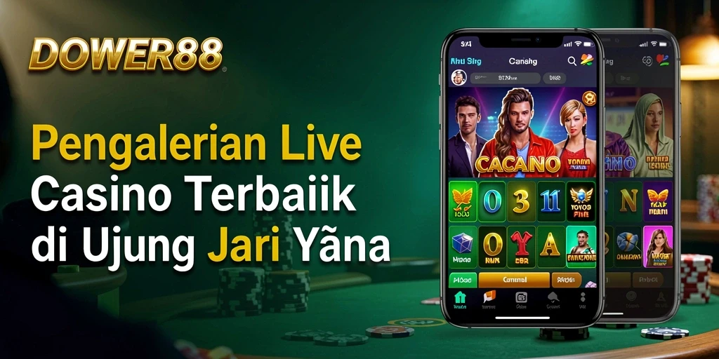 Tampilan permainan langsung dari DOWER88 dengan dealer profesional yang siap melayani.