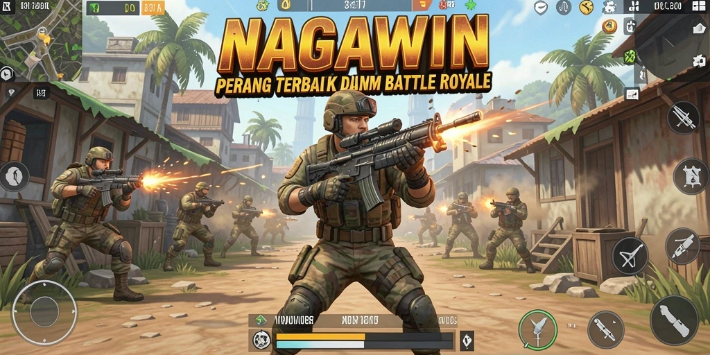 Tampilan gameplay NAGAWIN yang seru dan menegangkan.