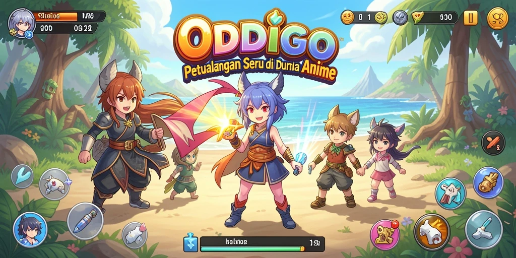 Screenshot gameplay ODDIGO yang menampilkan karakter dan dunia yang memesona.