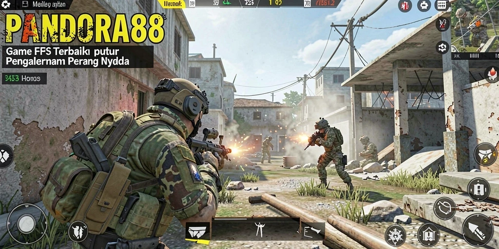 Tampilan gameplay PANDORA88 menunjukkan aksi perang yang mendebarkan.