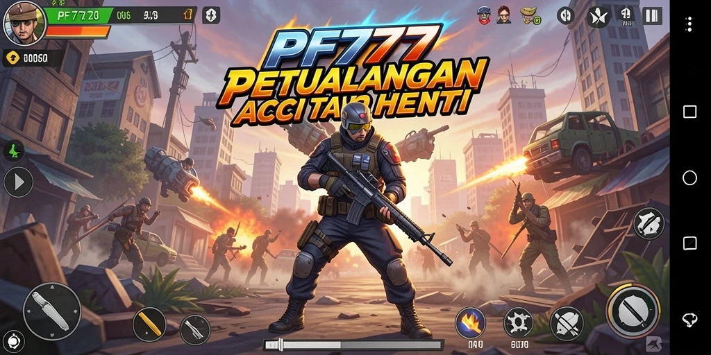 Screenshot gameplay PF777 menunjukkan aksi pertarungan yang seru.