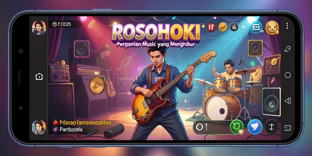 Tampilan menarik dari gameplay ROSOHOKI yang penuh warna.