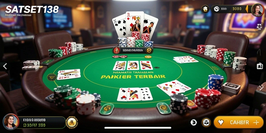 Tampilan gameplay Poker yang seru dari SATSET138.