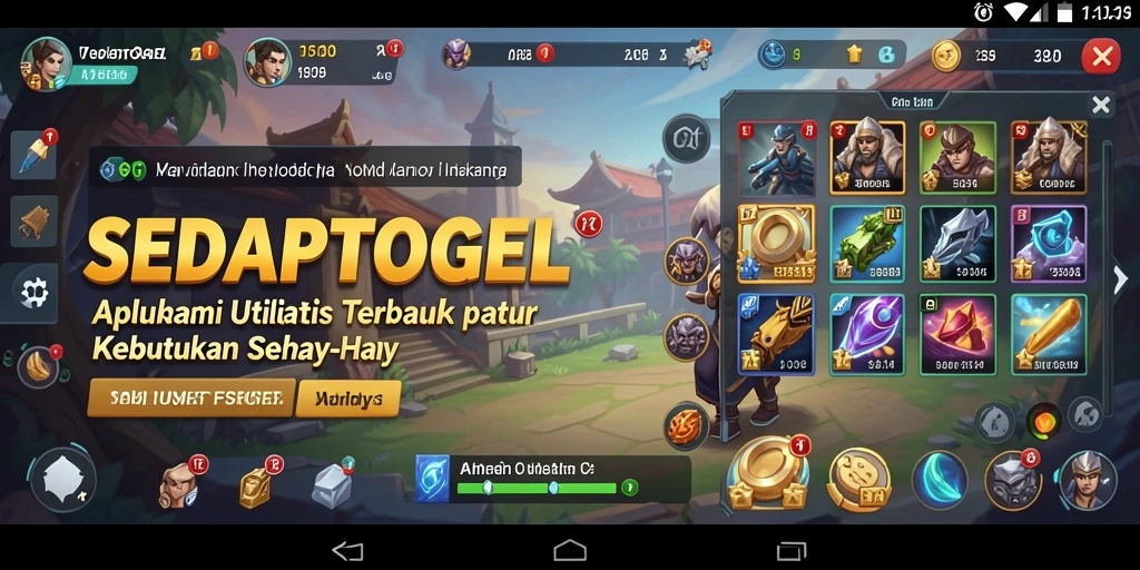 Tampilan antarmuka SEDAPTOGEL yang intuitif dan berfungsi dengan baik.