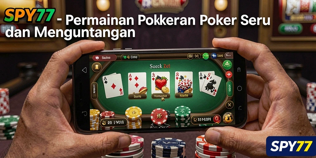 Tampilan gameplay menarik dari SPY77 yang penuh aksi poker.