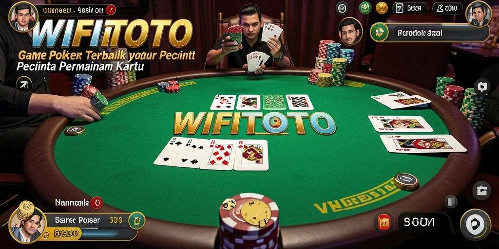 Tampilan gameplay WIFITOTO dengan intensitas permainan Poker yang mendebarkan.