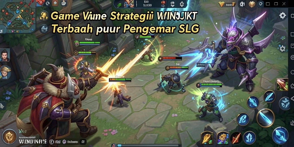 Tampilan gameplay seru WINJKT yang menampilkan pertempuran strategis.